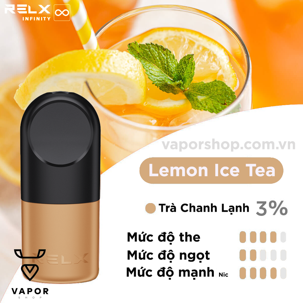 (Trà Chanh Lạnh) Relx Pod Pro 2 Lemon ice Tea 