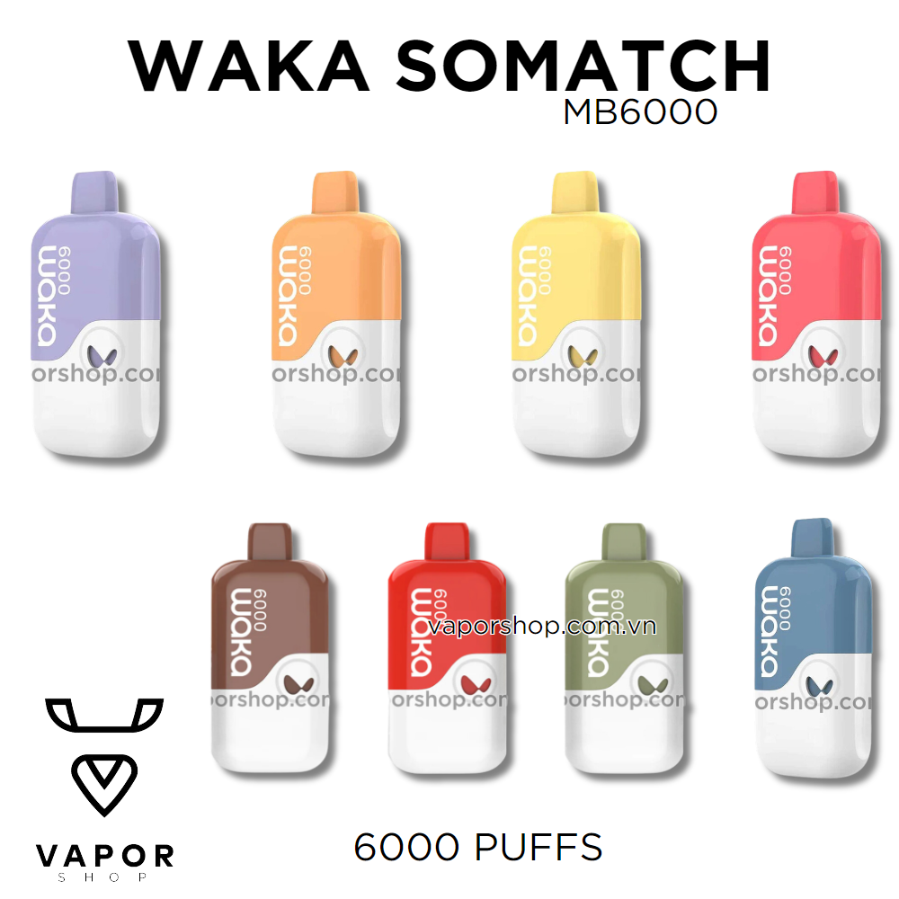 Disposable WAKA SOMATCH MB6000 3% 6000 Puffs