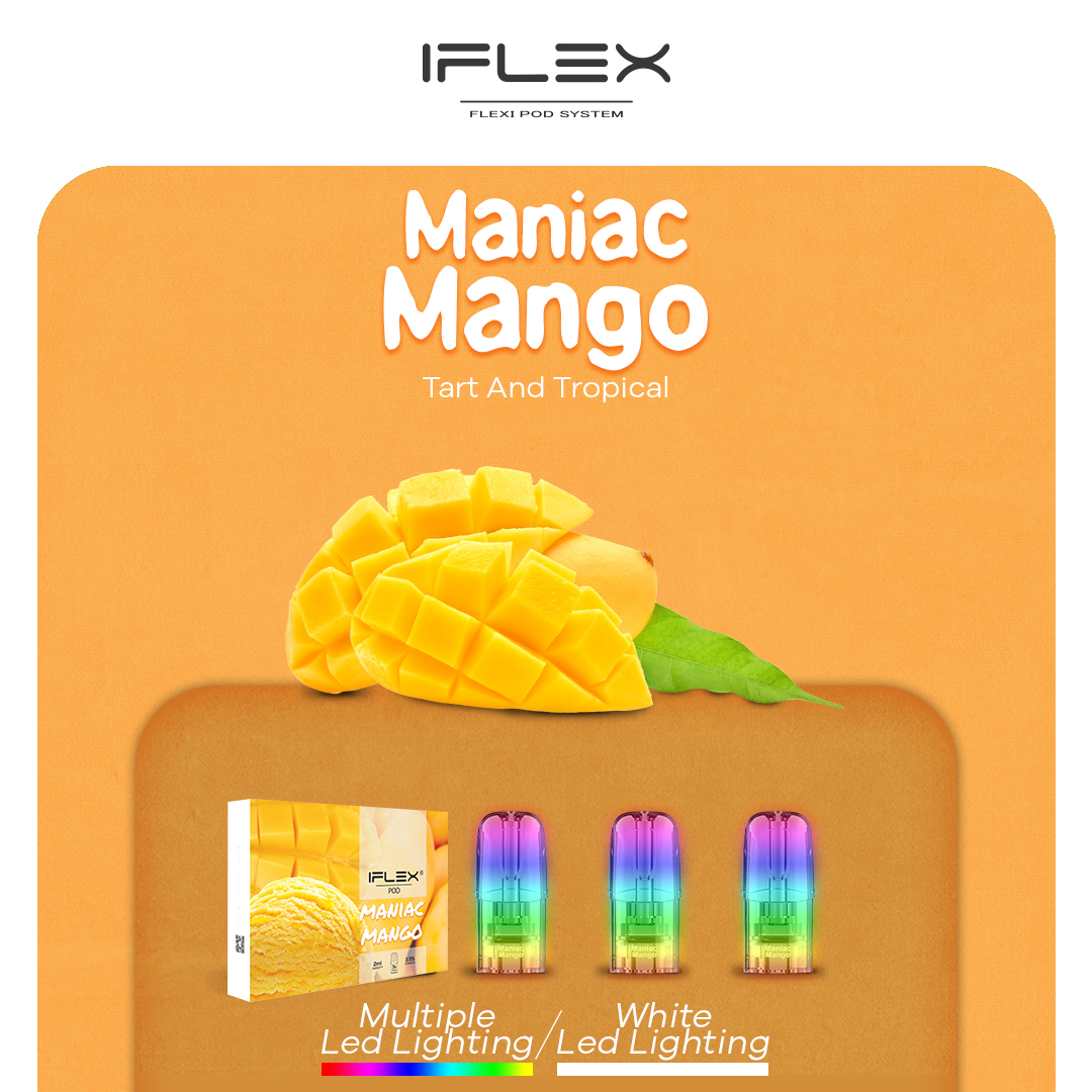 (Xoài lạnh) IFLEX MANIAC MANGO POD RELX ( Hộp 3 cái )