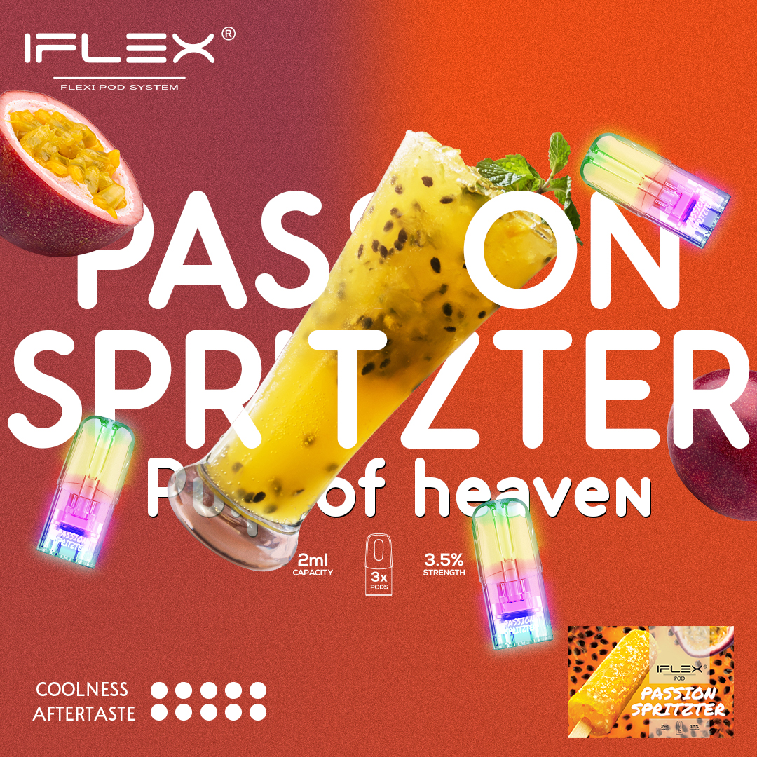 (Soda chanh dây) IFLEX PASSION SPRITZTER POD RELX ( Hộp 3 cái )