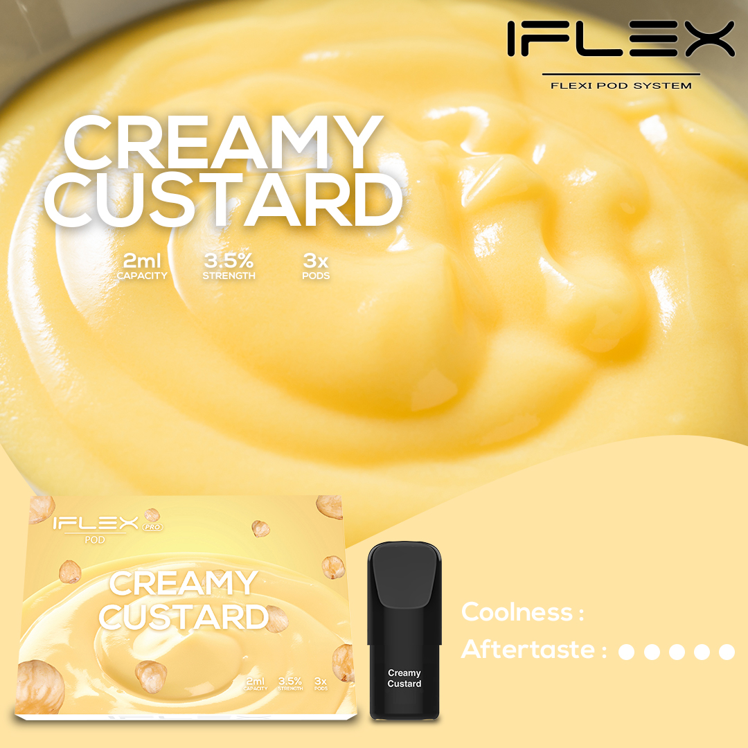 (Kem trứng sữa) IFLEX POD PRO CREAMY CUSTARD (Hộp 3 cái)