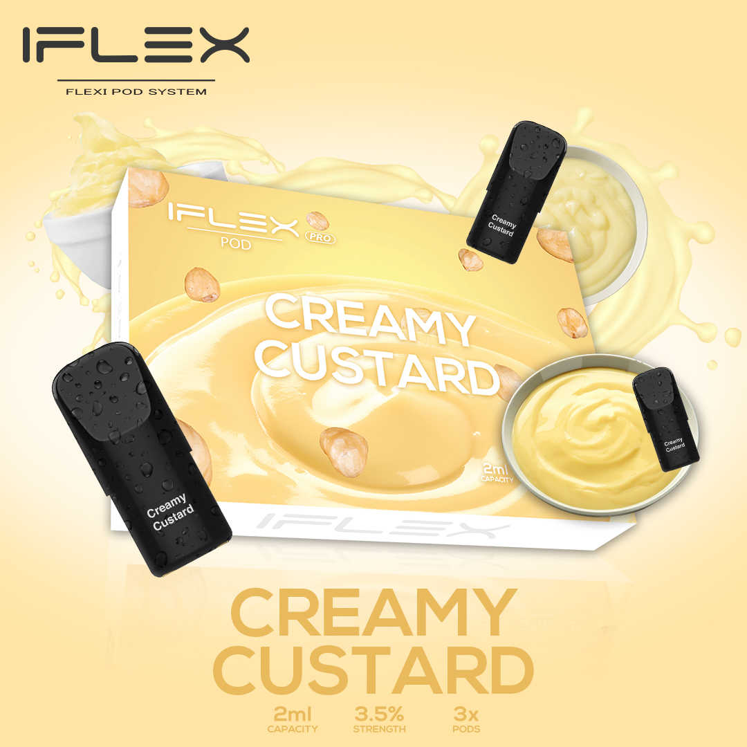 (Kem trứng sữa) IFLEX POD PRO CREAMY CUSTARD (Hộp 3 cái)