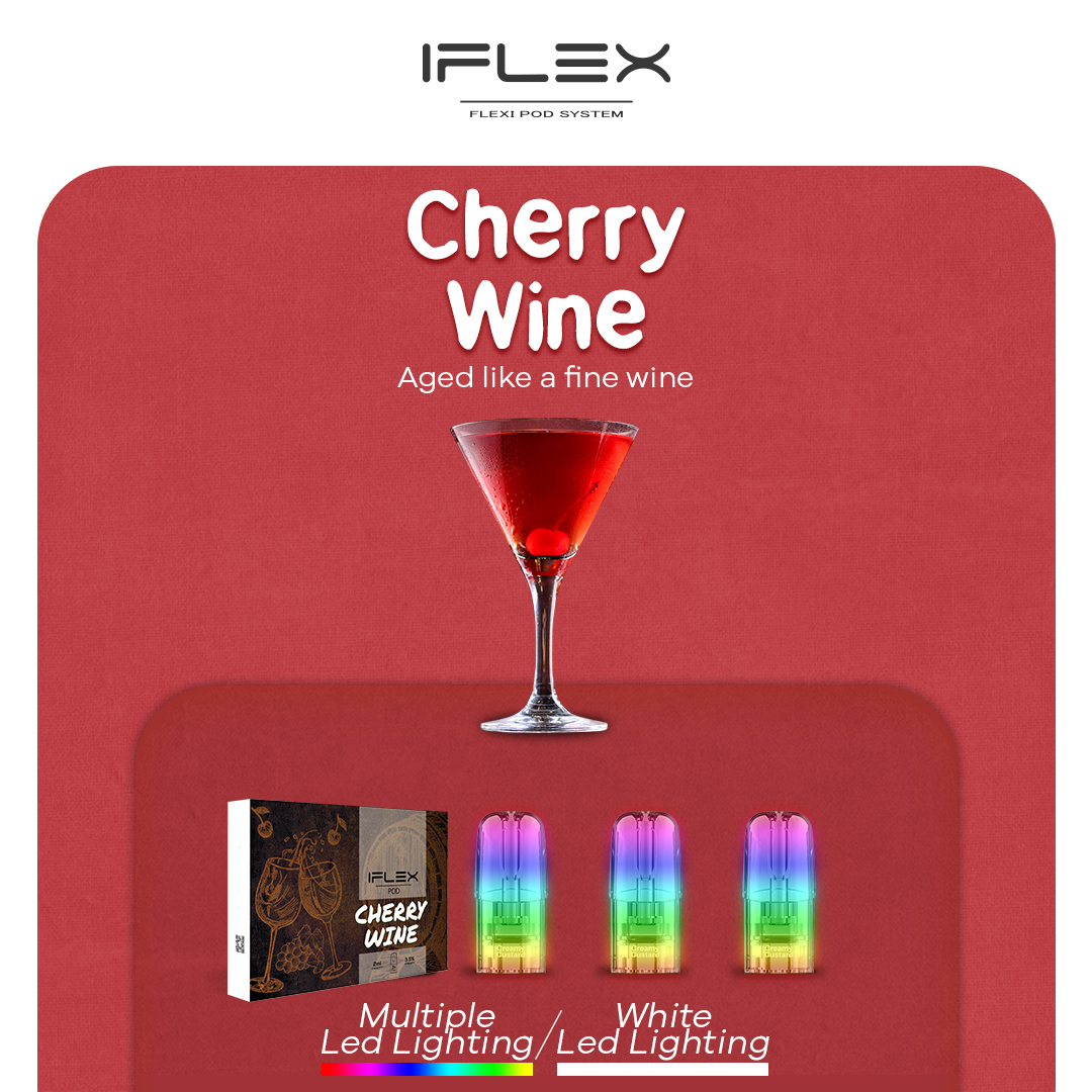 (Rượu vang chery) IFLEX CHERRY WINE POD RELX ( Hộp 3 cái )