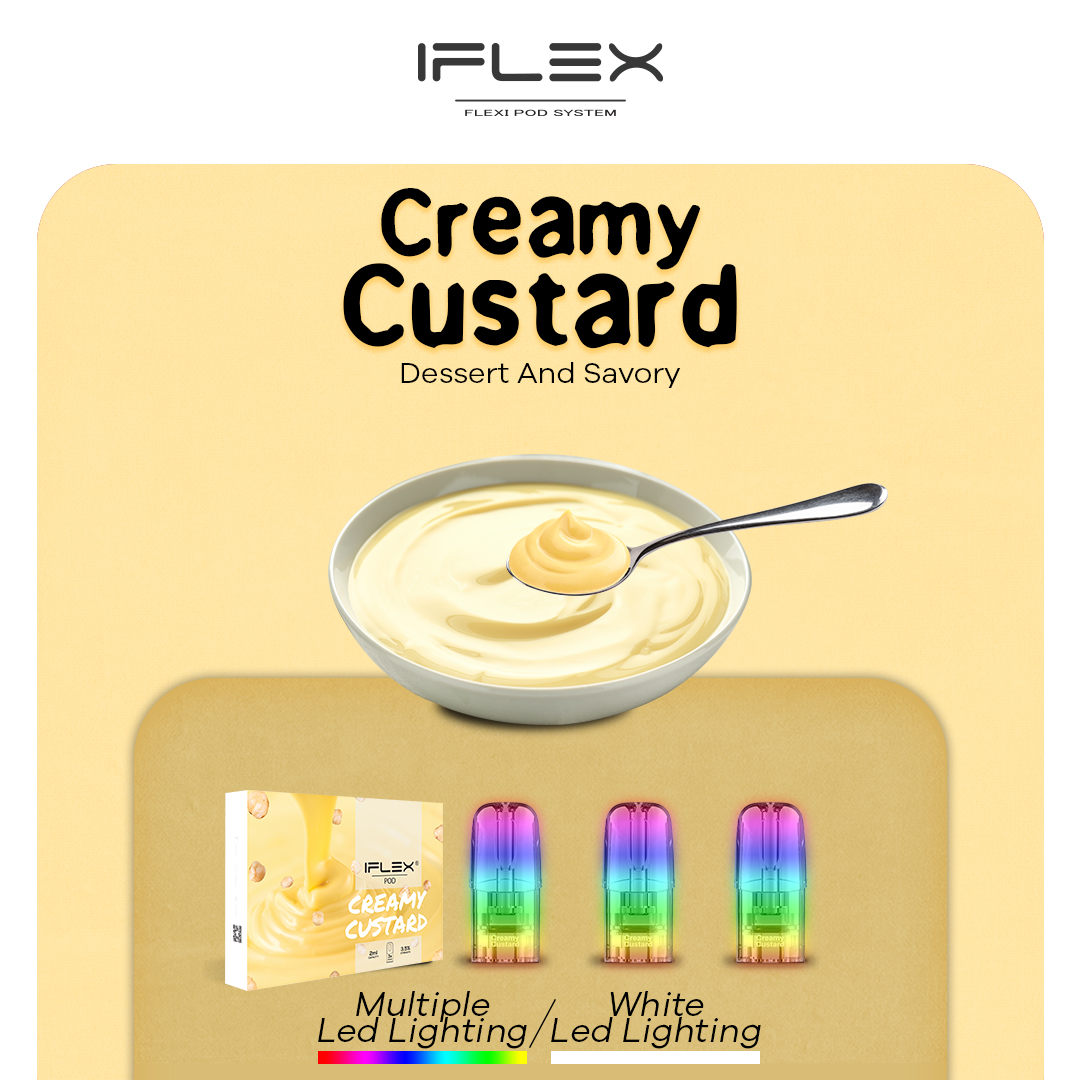 (Kem trứng sữa) IFLEX CREAMY CUSTARD POD RELX ( Hộp 3 cái )