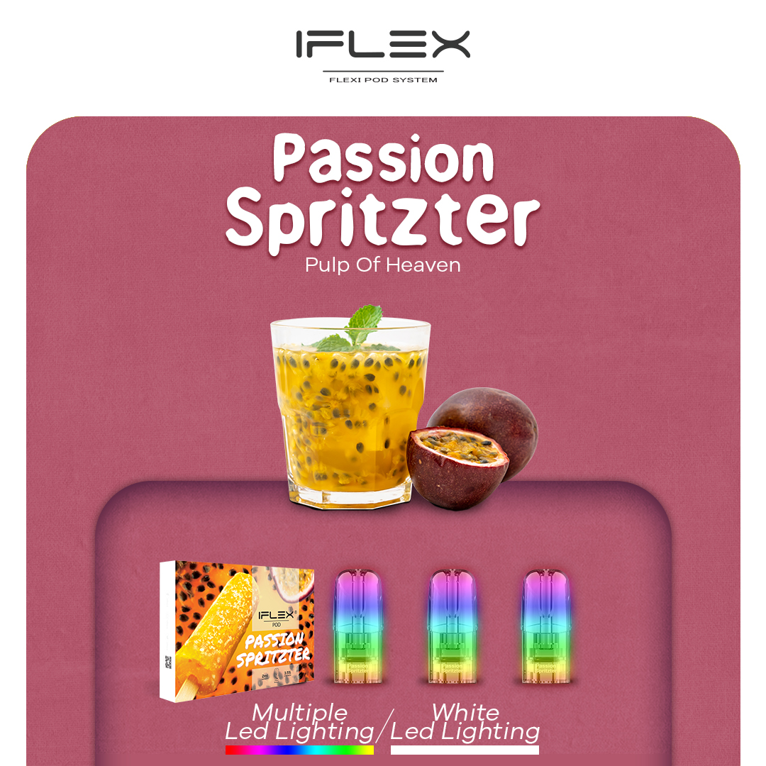 (Soda chanh dây) IFLEX PASSION SPRITZTER POD RELX ( Hộp 3 cái )