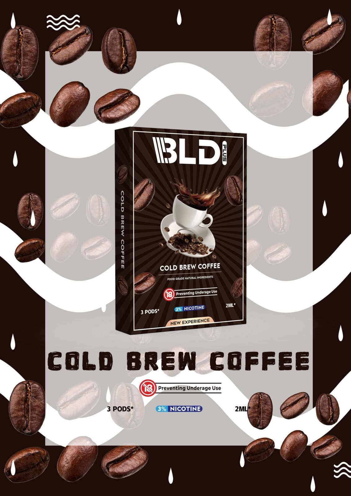 (Cafe Đá) BLD PLUS COLD BREW COFFEE 2ML (3 POD)