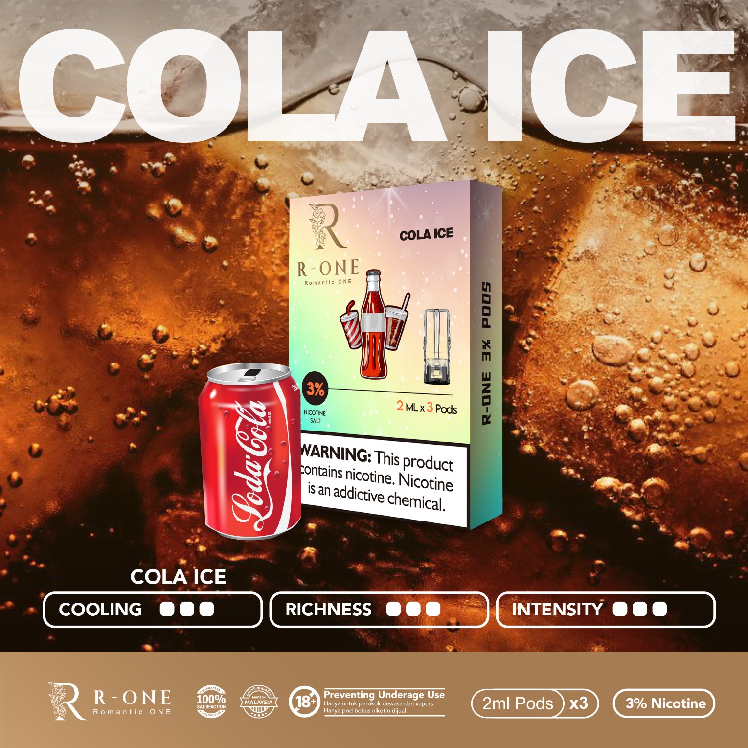 POD R-SMART COCA LẠNH R-ONE COLA ICE 2ML