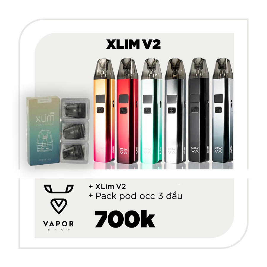 COMBO OXVA XLIM V2 - Máy Fullbox + Tinh Dầu Tuỳ Chọn + Pack Pod Occ (3pcs)