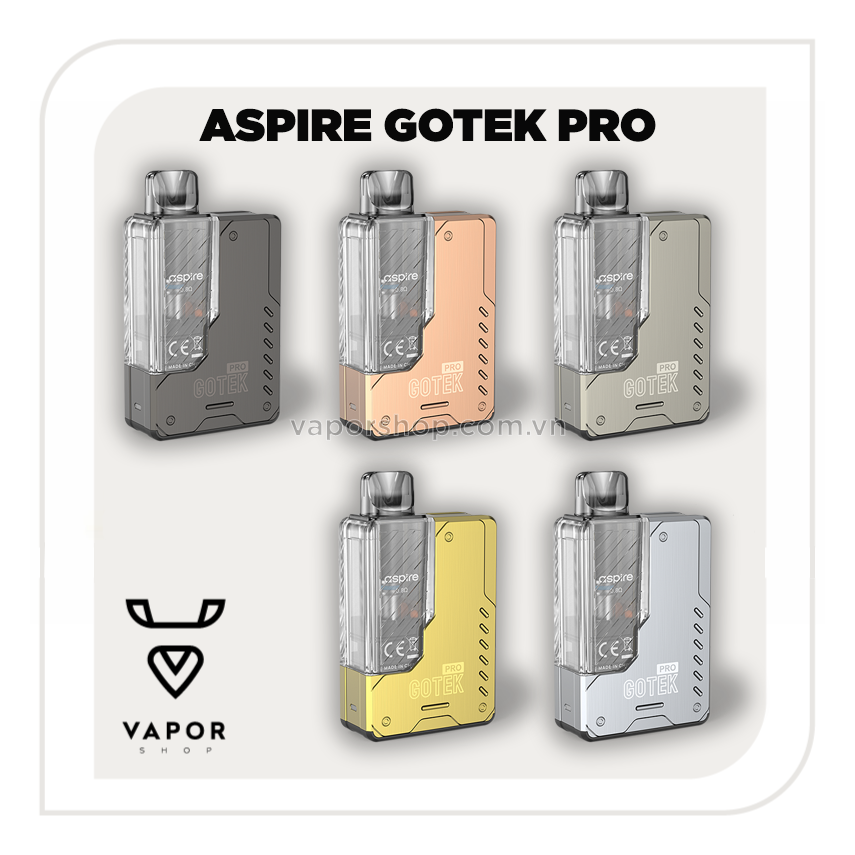 Aspire GoTek Pro 1500mAh Pod Rỗng Châm Dầu 4.5ml Kit