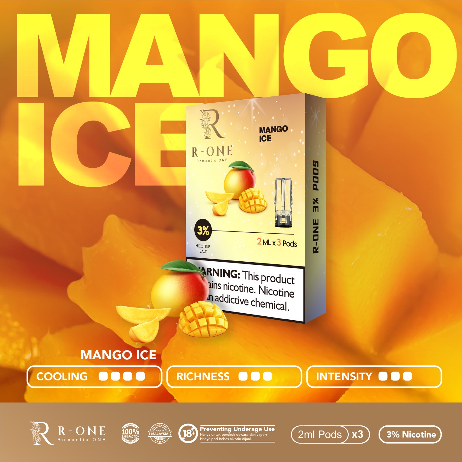 POD R-SMART XOÀI LẠNH R-ONE MANGO ICE 2ML