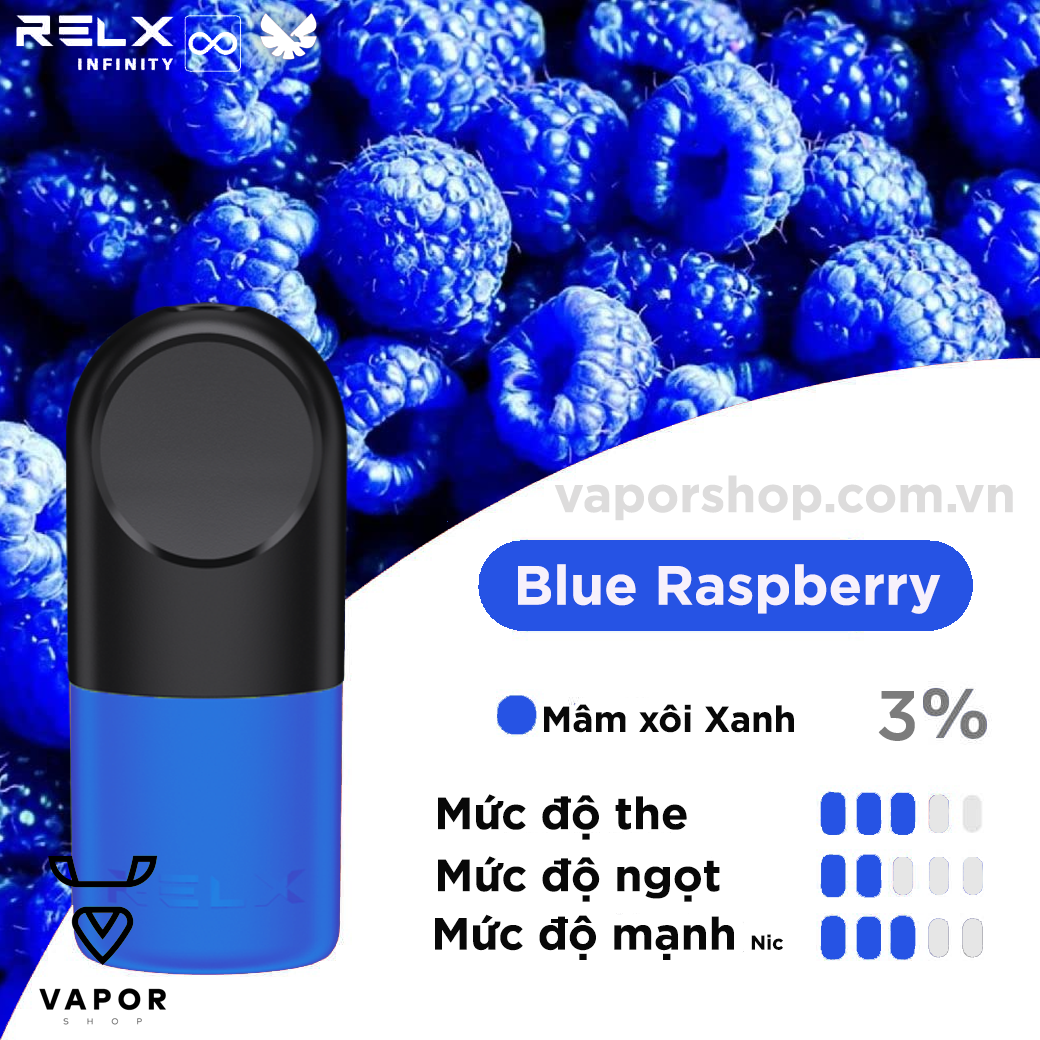 ( Mâm xôi xanh ) Relx Pod Pro  2 Blue Raspberry 