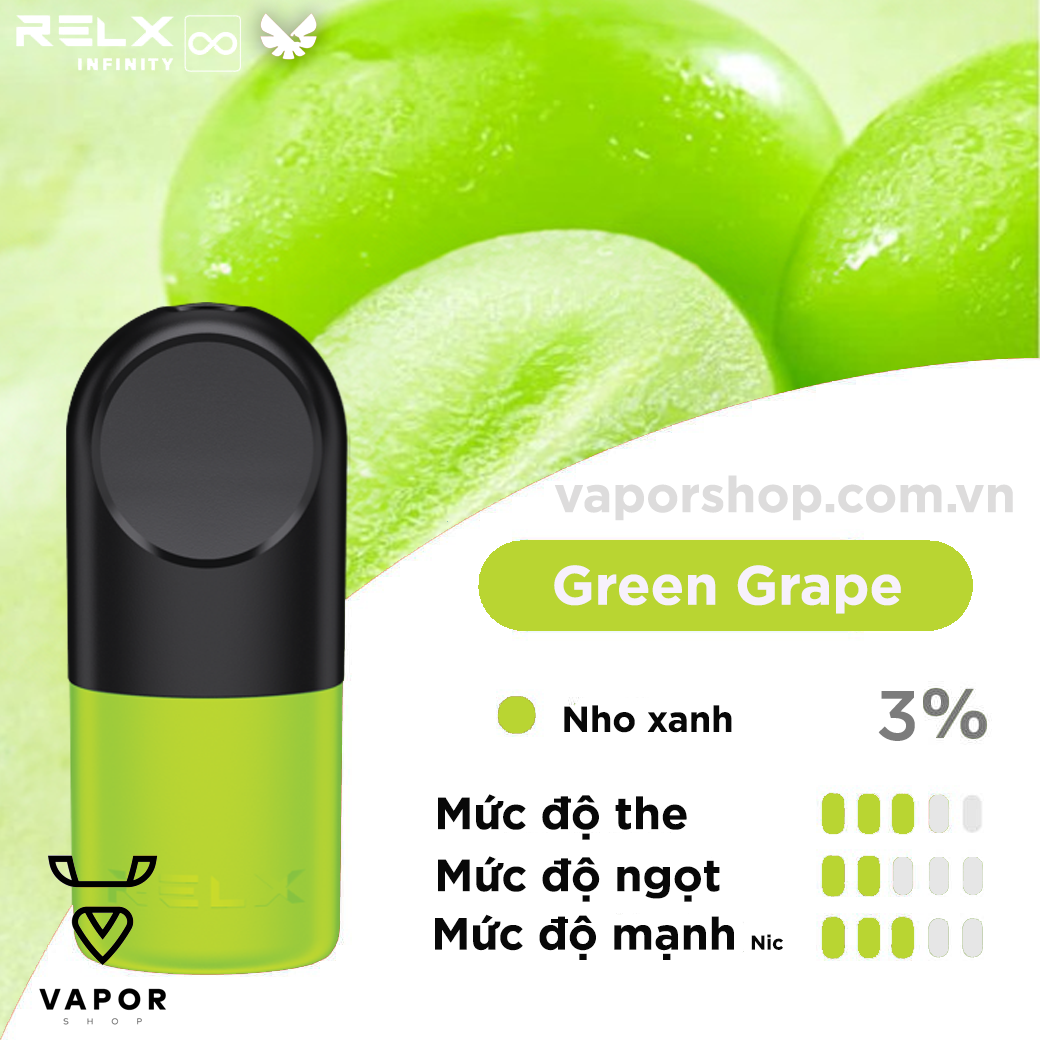 ( Nho xanh Lạnh ) Relx Pod Pro  2 Green Grape