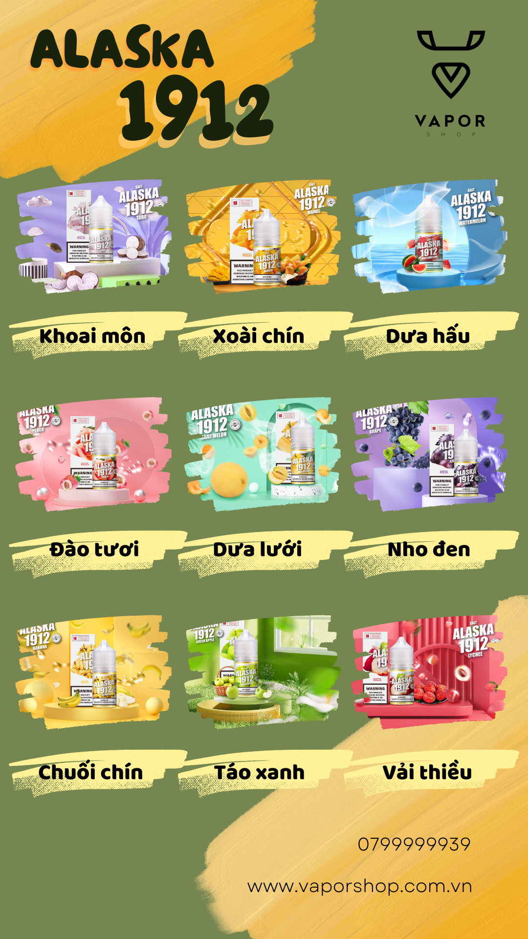 LIST VỊ ALASKA SALT NIC 350K FREESHIP TOÀN QUỐC GIÁ RẺ TẠI VAPORSHOP