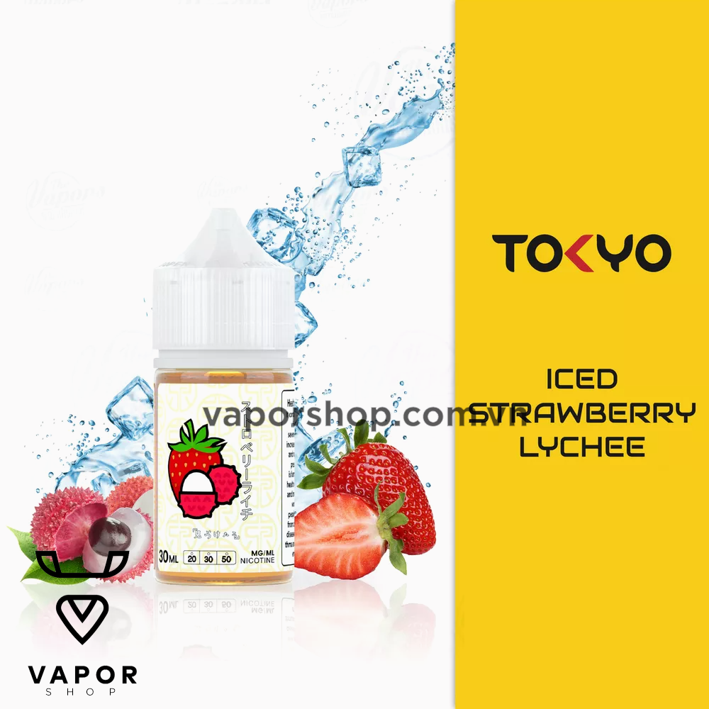 TOKYO SALTNIC ICED STRAWBERRY LYCHEE 30ML - Dâu Tây Vải 350k freeship toàn quốc - 0799.999.939