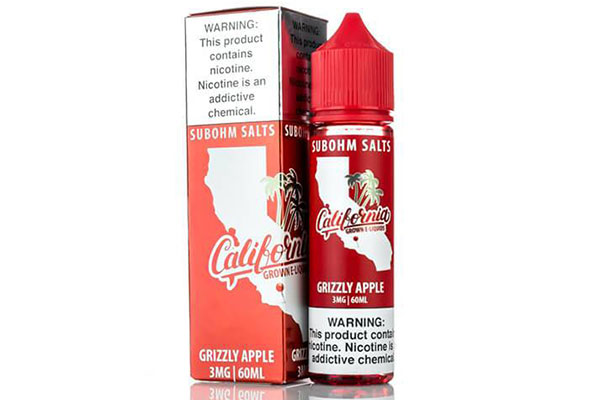 California Grown E-Liquids - Grizzly Apple Cool