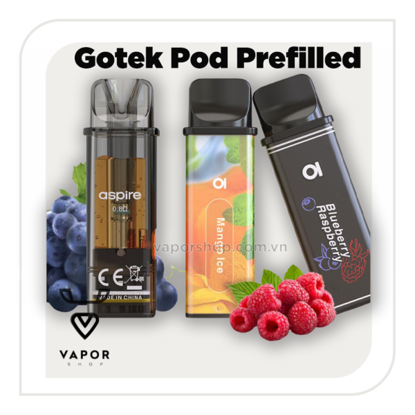 Pod Aspire GOTEK X - Strawberry Yogurt ( Sữa chua dâu )