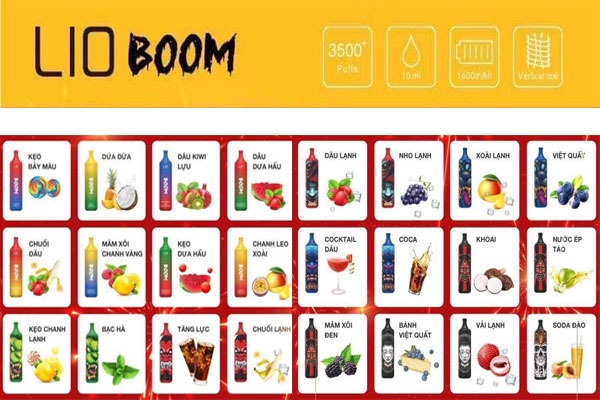 Pod Lio Boom có 24 vị ngon