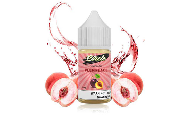 Circle plum peach salt nic