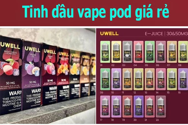 tinh dầu vape pod giá rẻ