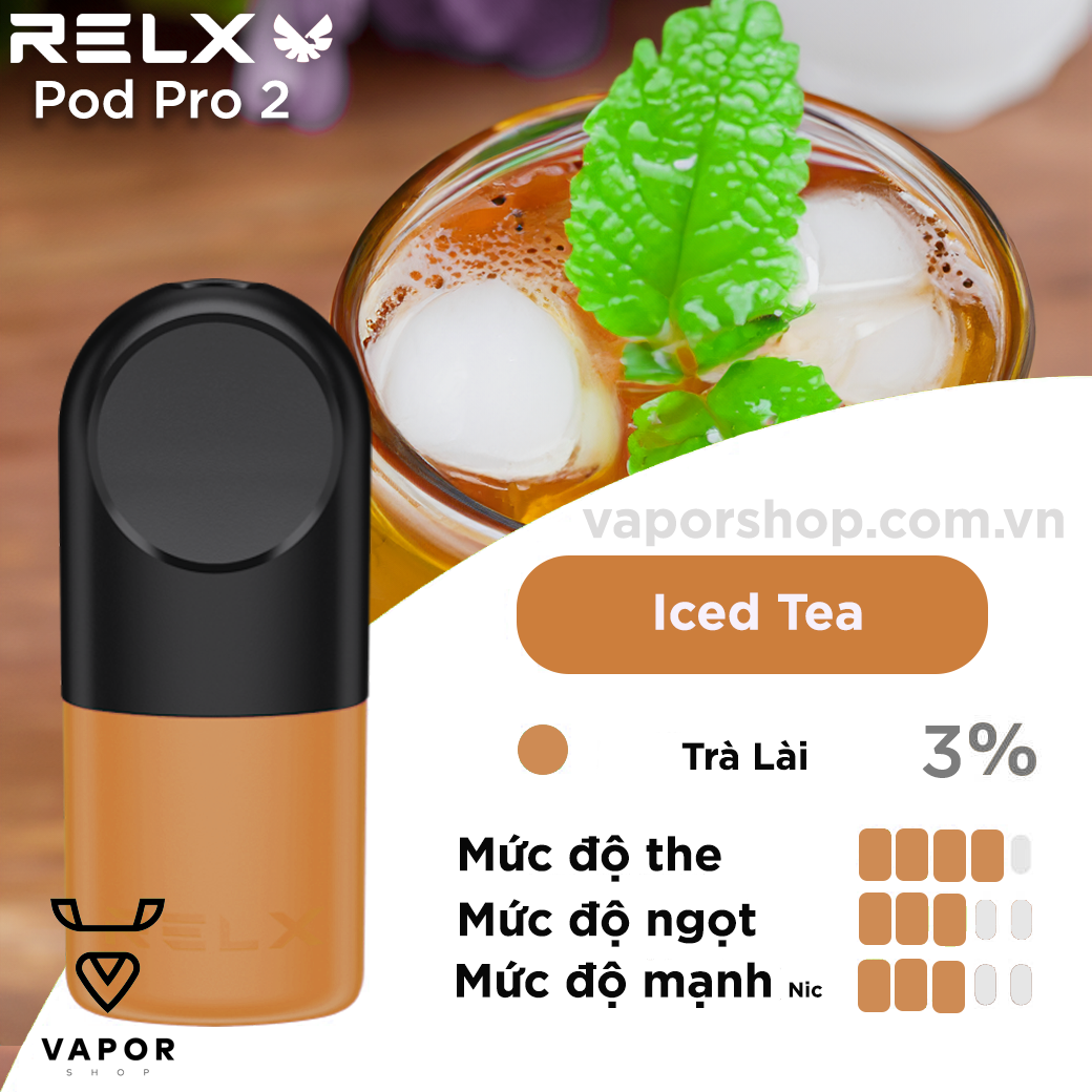 RELX POD PRO 2 - ICED TEA - TRÀ LÀI