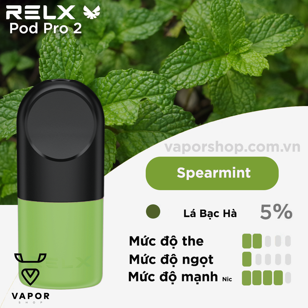 RELX POD PRO 2 -Spearmint - LÁ BẠC HÀ